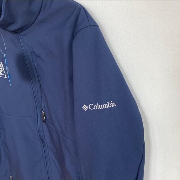 Columbia Men's Ascender II Soft Shell Navy Jacket 20th Century Emb on chest L - Picture 3 of 8